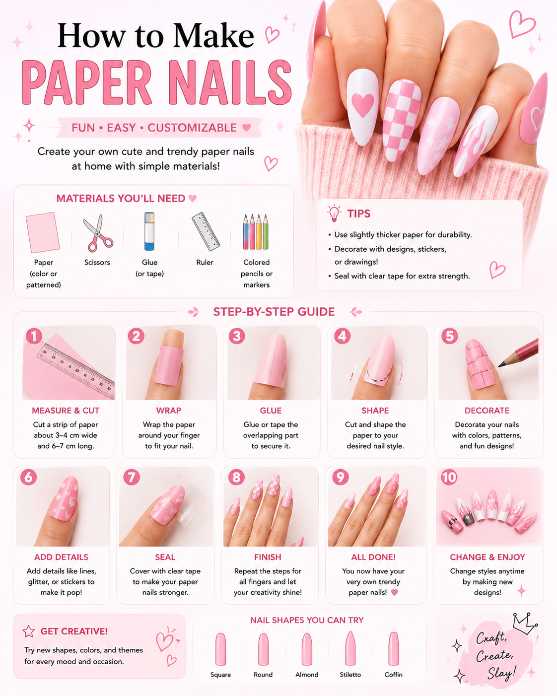 How to Make Paper Nails?